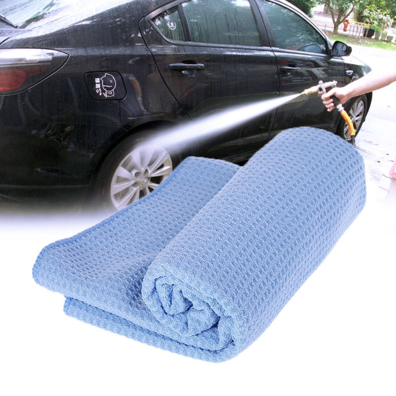 Large Microfiber Car Washing Towel Super Absorbent Cloth Premium Waffle Weave Car Wash Cloths